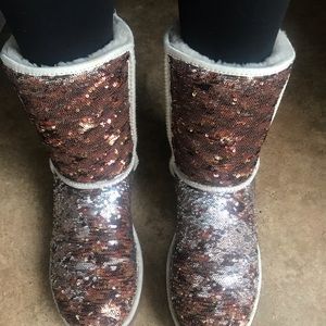 Sequined Uggs. Size 10